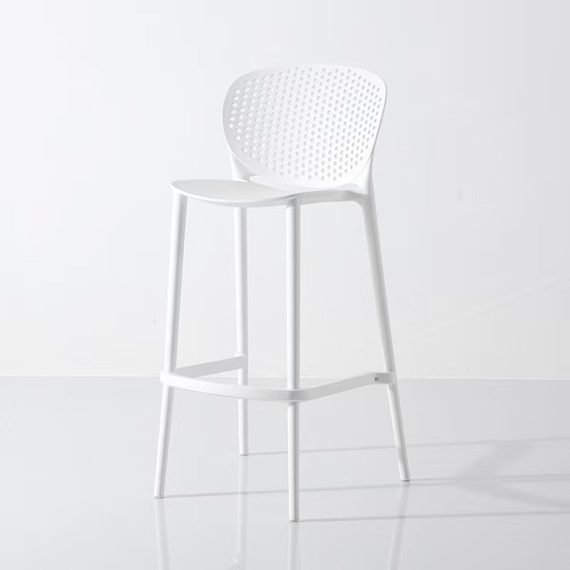 TABOURET ROTIN BLANC