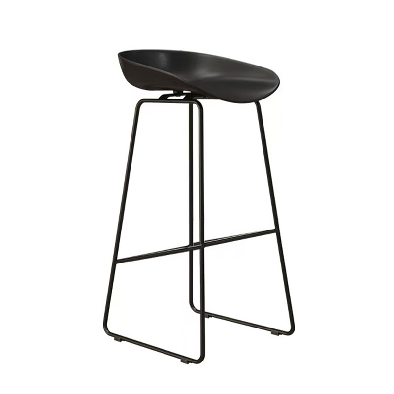 TABOURET LIS NOIR METAL