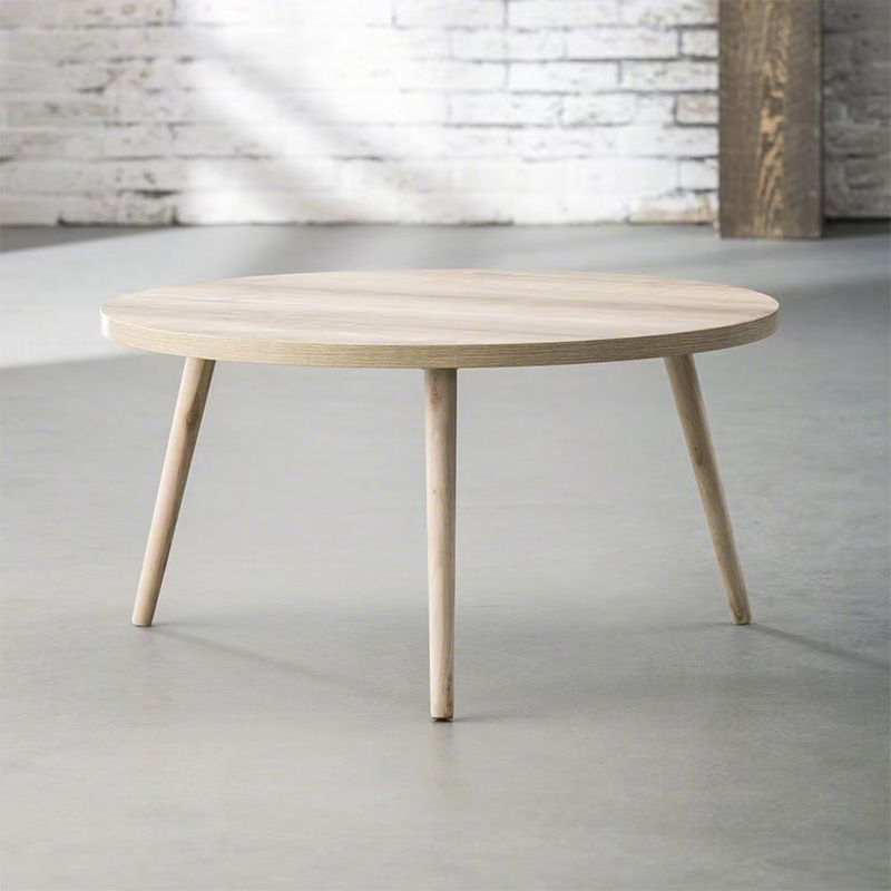 TABLE BASSE ROND EN BOIS