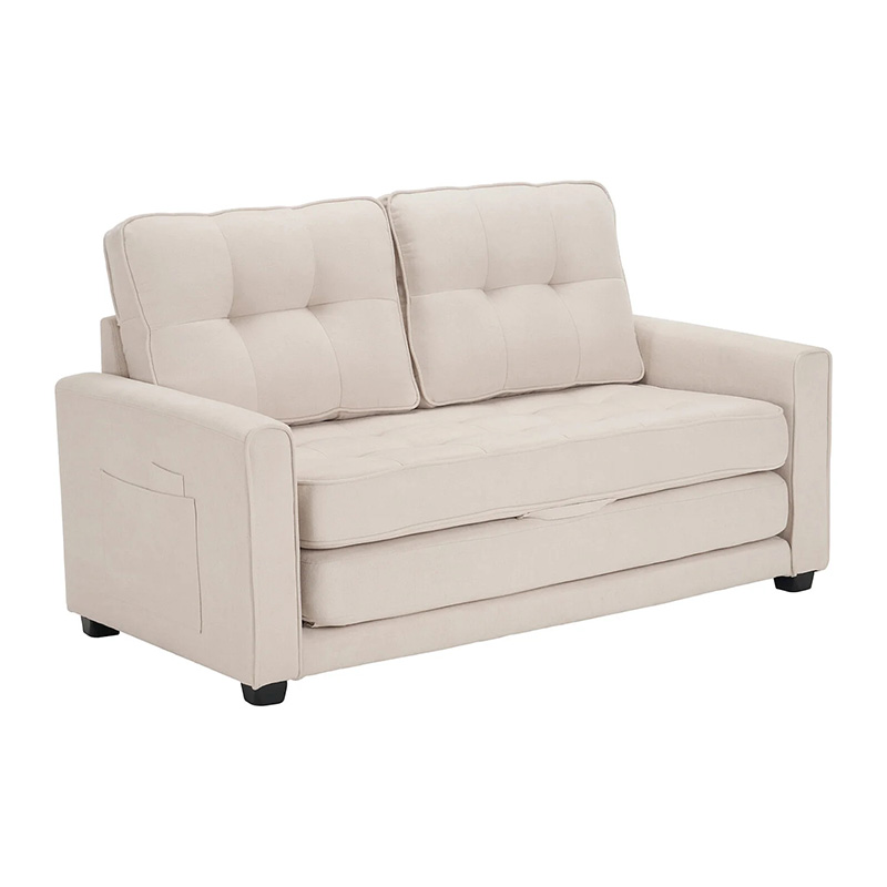 CANAPÉ LIT BEIGE 2 PLACE