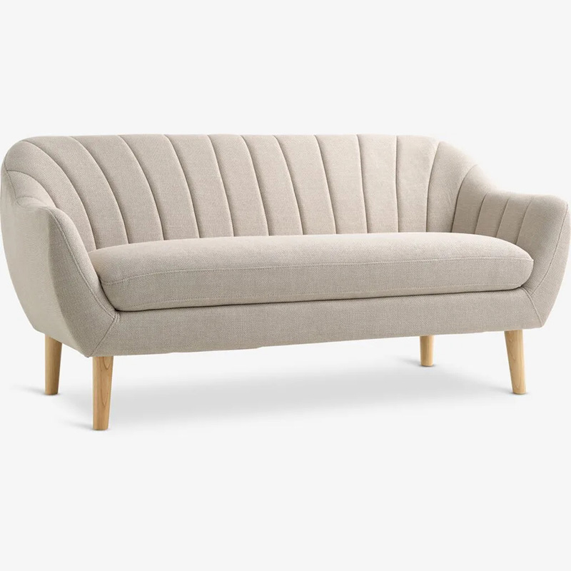 CANAPÉ TISSU BEIGE 130CM